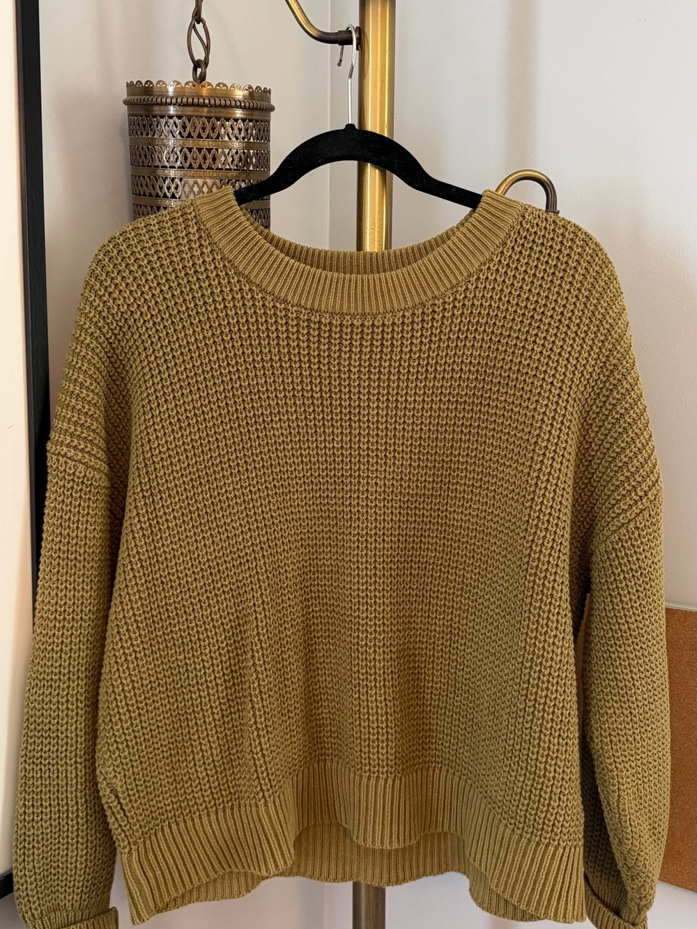 Classic Crewneck Chunky Knit Old Navy Sweater - Olive